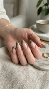 Snake Print French Tips