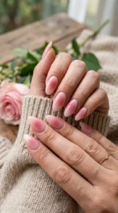 Soft Blush Berry Aura Nails