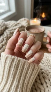  Sweater Texture Ombre Nails