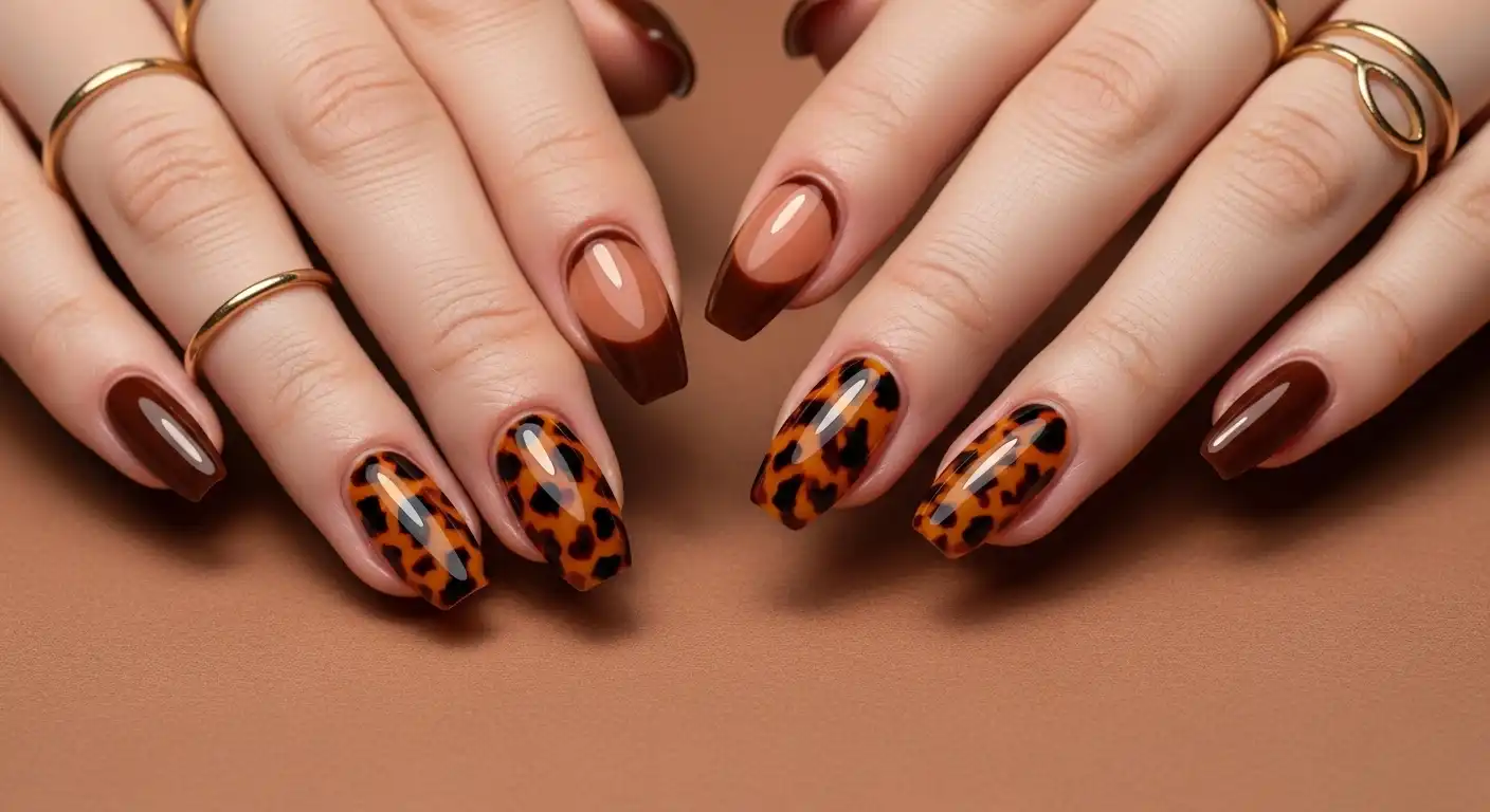 17 Tortoiseshell Nails Ideas: Trendy Brown Nail Designs for a Chic Look