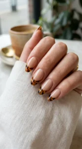 Tortoiseshell French Tip Nails