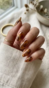 Tortoiseshell Marble Nails