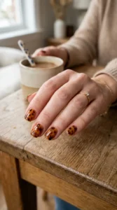 Short Natural Tortoiseshell Nails