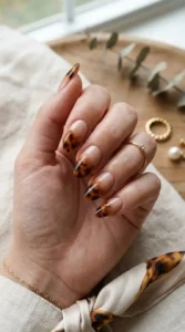Elegant Tortoiseshell Ombre Nails