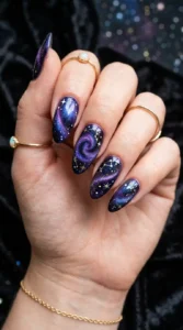 Velvet Galaxy Nails