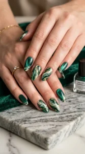 Velvet Marble Nails