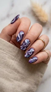 Velvet Swirl Nails
