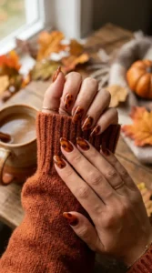 Warm Autumn Tortoiseshell Nails
