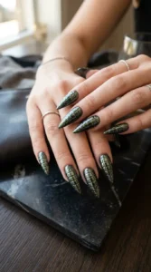 Chrome Crocodile Nails