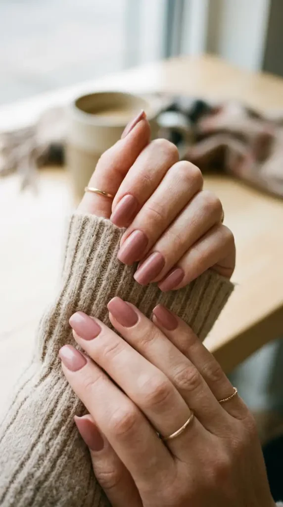 Dusty Rose Nails