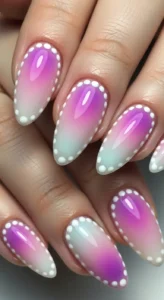 Aura Nails with Dot Overlay