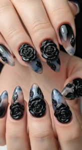 Black Rose Nails
