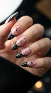 Celestial Black French Tips