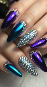 Chrome Gradient with Rhinestones