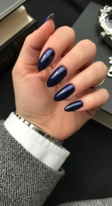 Deep Navy Scholar Nails