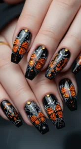 Halloween Butterfly Nails