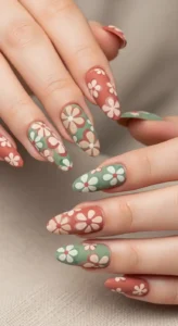 Hippie Flower Nails