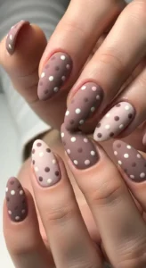 Matte Finish Dot Nails