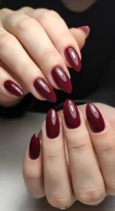 Merlot Almond Nails