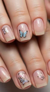 Micro Butterfly Nail Art