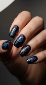 Midnight Navy Butterfly Art