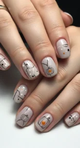 Minimalist Pumpkin Nails