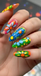Groovy Multicolor Flowers