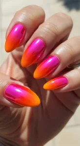 Neon Pink to Orange Chrome