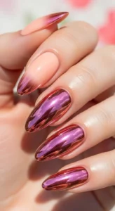 Peach to Rose Chrome Fade