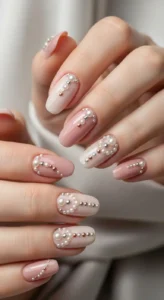 Pearl Accent Dot Nails