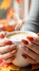 Pumpkin Spice Nails
