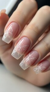 Square Minimal Butterfly Nails